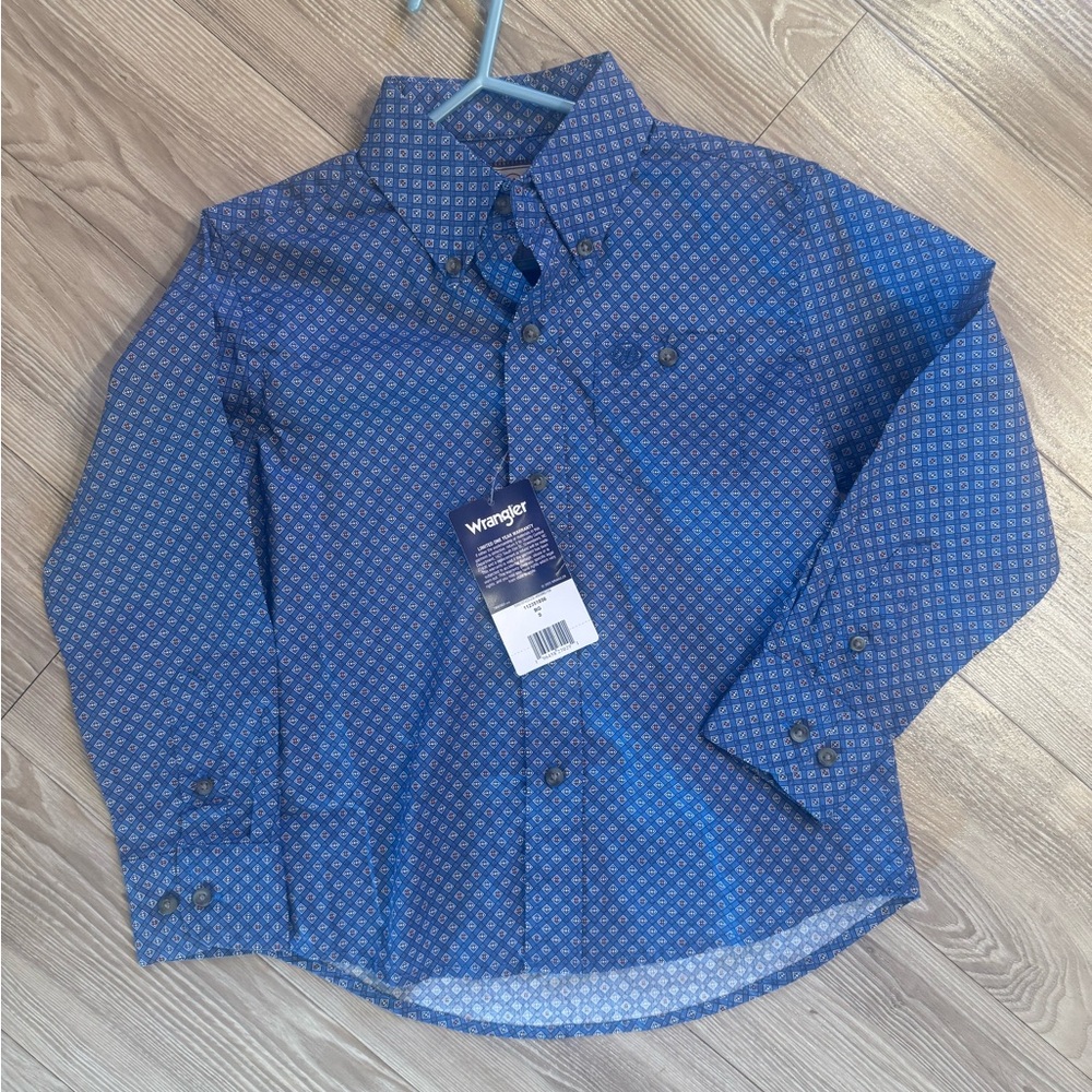 Wrangler Blue Diamond Print Shirt